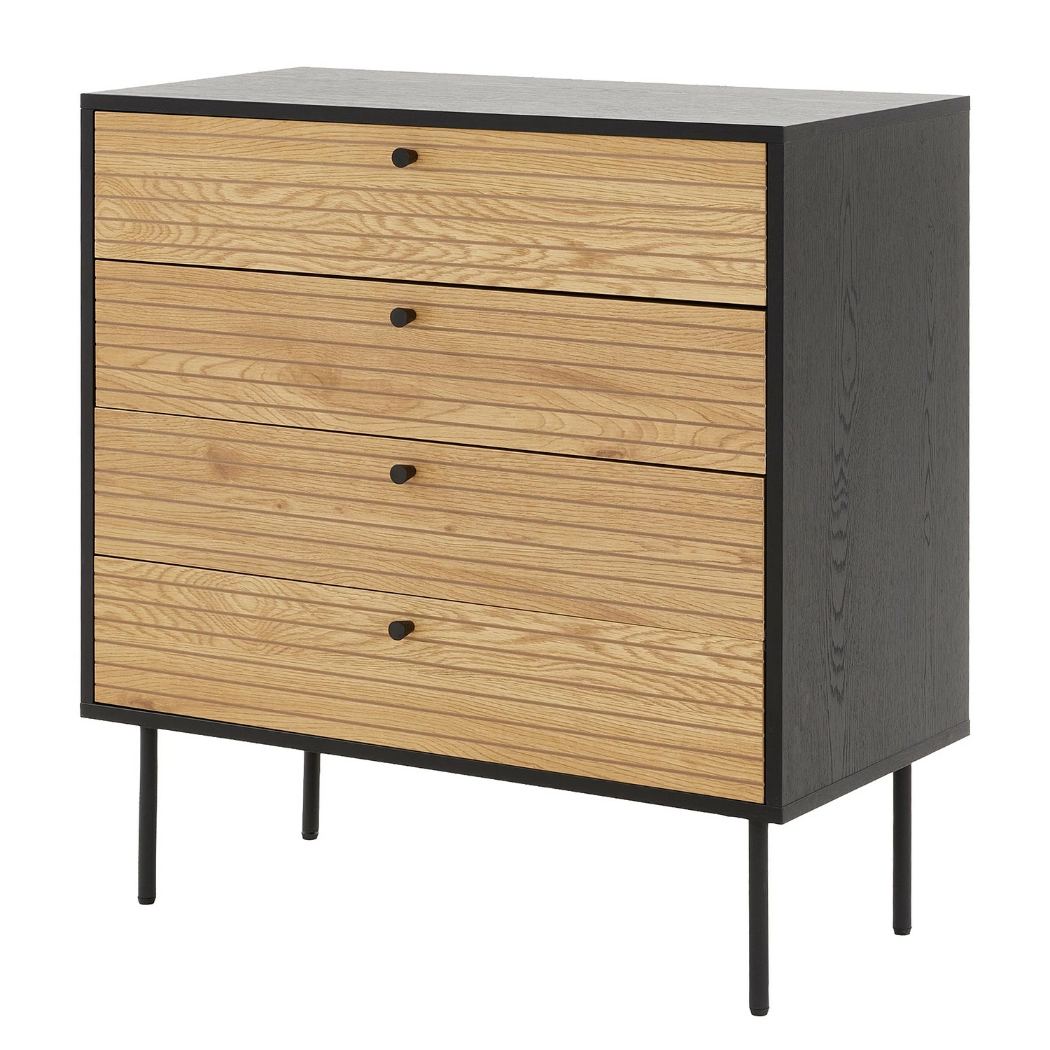 Butlers Commode MODERNIST - Placage chêne / Aluminium - Noir / Naturel 3 Butlers Commode MODERNIST - Placage chêne / Aluminium - Noir / Naturel