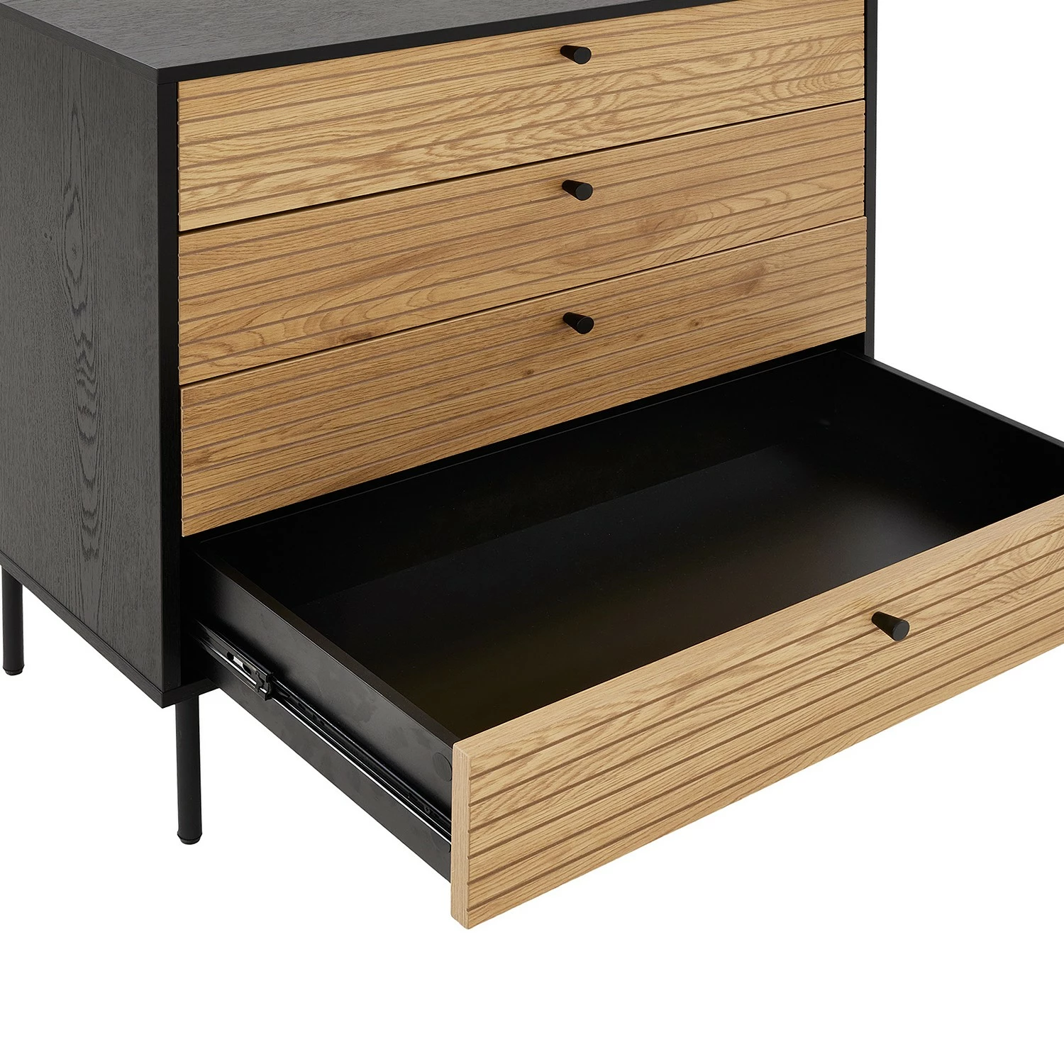 Butlers Commode MODERNIST - Placage chêne / Aluminium - Noir / Naturel 9 Butlers Commode MODERNIST - Placage chêne / Aluminium - Noir / Naturel – Image 7