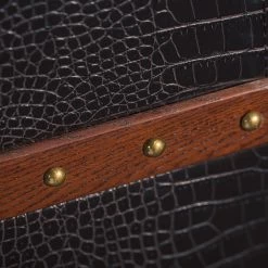 Butlers Valise bar HEMINGWAY - Cuir aniline / Frêne massif - Brun foncé -loftscape Boutique 1000365699 220728 080 DETAILS P000000001000365699