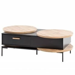 Schildmeyer Table basse Looks II - Noir / Imitation chêne