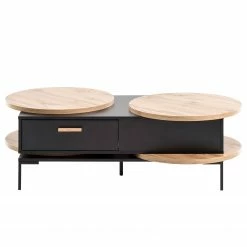 Schildmeyer Table basse Looks II - Noir / Imitation chêne -loftscape Boutique 1000366041 220809 030 DETAILS P000000001000366041
