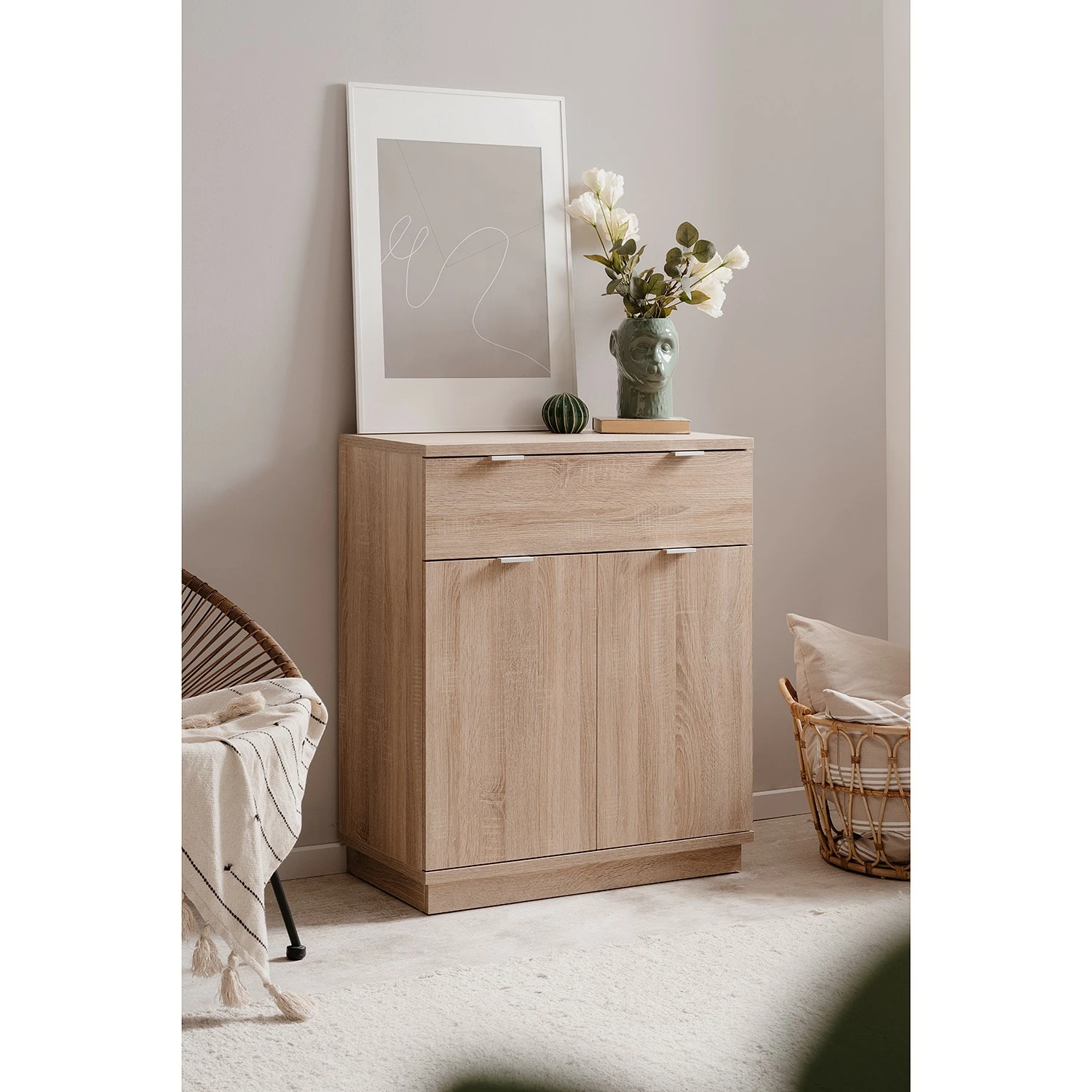 Loftscape Buffet Alcester I - Imitation chêne Sonoma 4 Loftscape Buffet Alcester I - Imitation chêne Sonoma – Image 2