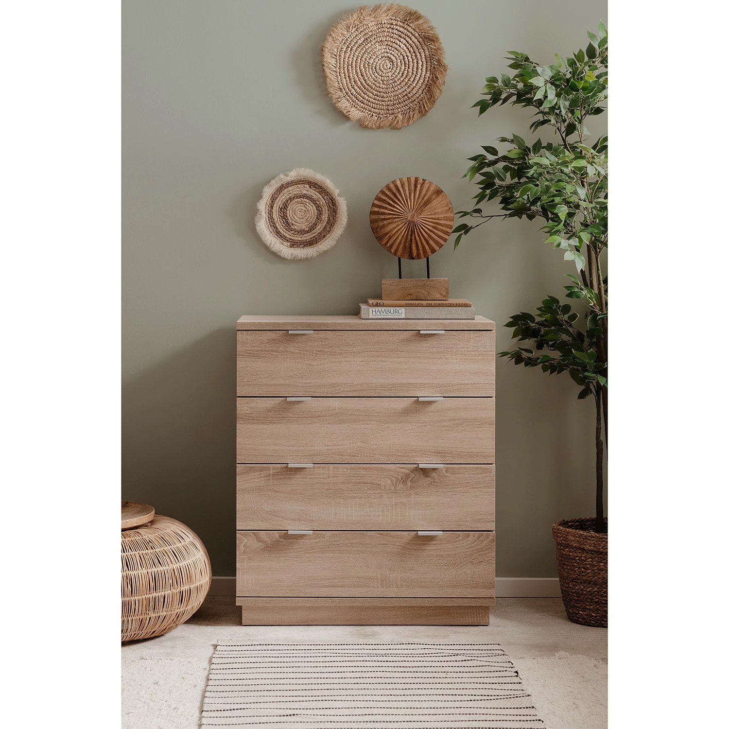 Loftscape Buffet Alcester II - Imitation chêne Sonoma 4 Loftscape Buffet Alcester II - Imitation chêne Sonoma – Image 2