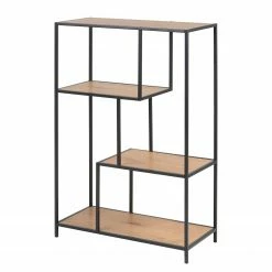 Red Living Étagère Coogee I - Imitation chêne / Noir - Hauteur : 114 cm