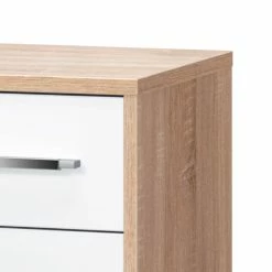 Etagère à dossier Merit - Imitation chêne de Sonoma / Blanc brillant -loftscape Boutique aktenregal merit eiche sonoma dekor hochglanz weiss 347593