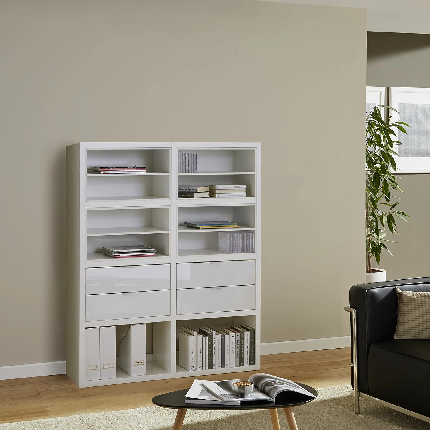 Fredriks Etagère à combiner Rodos II - Blanc brillant 4 Fredriks Etagère à combiner Rodos II - Blanc brillant – Image 2