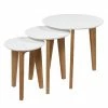 Mørteens Tables d’appoint Albina (3 éléments) - Partiellement en chêne massif -loftscape Boutique beistelltisch albina 3er set eiche teilmassiv weiss 495622