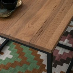 Ars manufacti Table d’appoint Candler (3 éléments) - Chêne massif / Métal -loftscape Boutique beistelltisch candler 3 teilig eiche massiv metall eiche 4774888