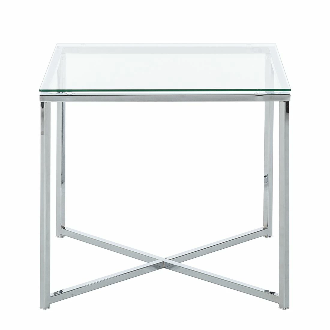 Fredriks Table d'appoint Cross - Verre clair, carrée 5 Fredriks Table d'appoint Cross - Verre clair, carrée – Image 3
