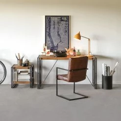 Ars manufacti Table d’appoint Manchester - Acacia massif / Métal -loftscape Boutique beistelltisch manchester akazie massiv metall 4872996