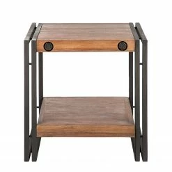 Ars manufacti Table d’appoint Manchester - Acacia massif / Métal -loftscape Boutique beistelltisch manchester akazie massiv metall 4873008