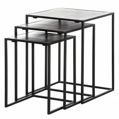 Ars manufacti Table d'appoint gigogne Mibu (3 élém.) - Métal - Multicolore