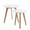 Mørteens Tables d'appoint Ockelbo (lot de 2) - Blanc / Chêne partiellement massif 2 Mørteens Tables d'appoint Ockelbo (lot de 2) - Blanc / Chêne partiellement massif -loftscape Boutique beistelltisch ockelbo 2er set eiche teilmassiv weiss 2551150