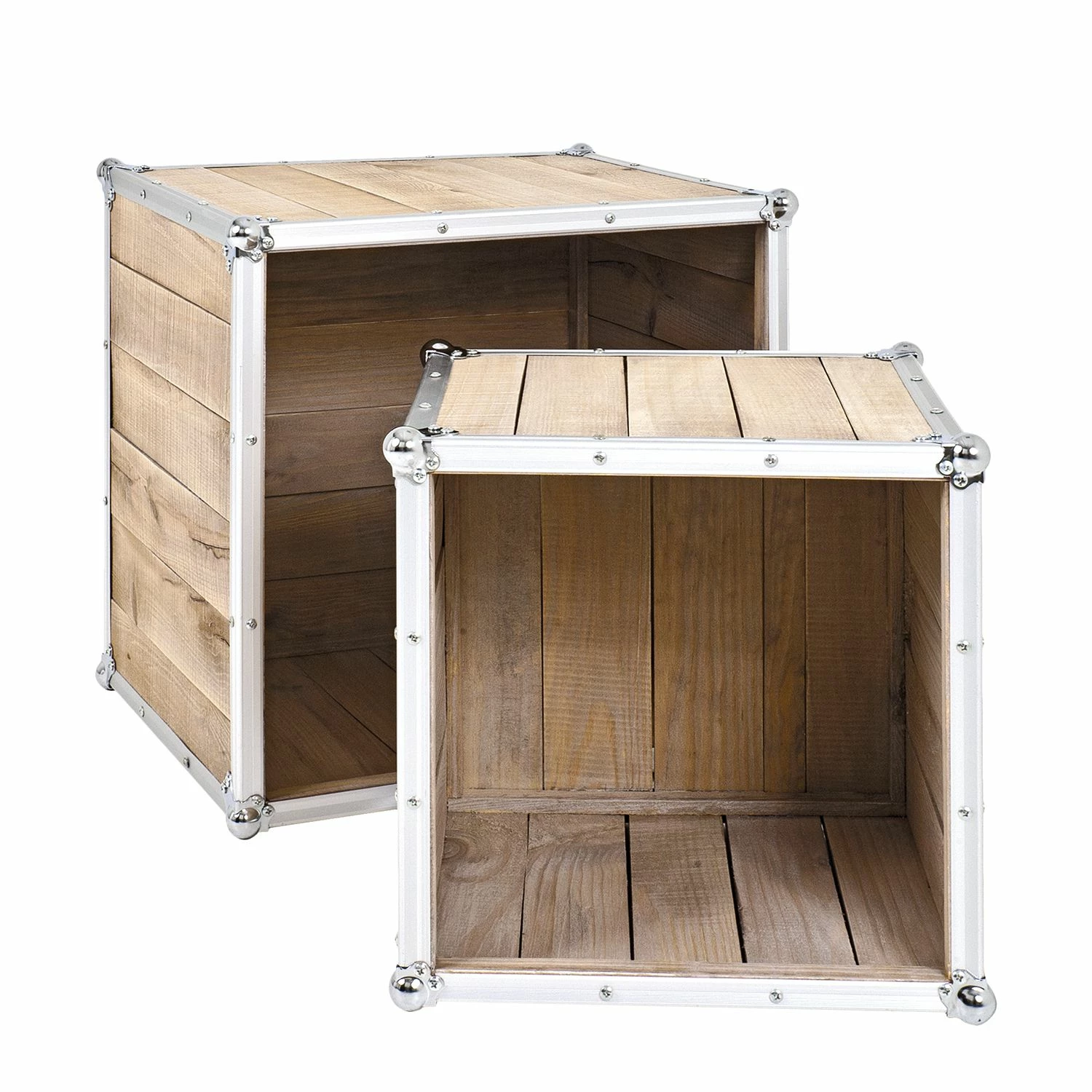 Ars manufacti Bouts de canapé Palmori (lot de 2) - Pin massif / Aluminium 7 Ars manufacti Bouts de canapé Palmori (lot de 2) - Pin massif / Aluminium – Image 5