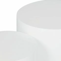 Fredriks Tables d’appoint Circle (2 éléments) - Lave, brillant - Blanc brillant -loftscape Boutique beistelltisch set circle weiss 1340163