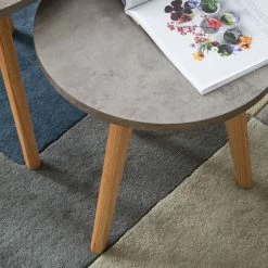 Mørteens Table dappoint Nilla II (2 éléments) - Imitation béton -loftscape Boutique beistelltisch set nilla ii 2 teilig eiche teilmassiv beton dekor 4783412