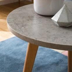Mørteens Table dappoint Nilla II (2 éléments) - Imitation béton -loftscape Boutique beistelltisch set nilla ii 2 teilig eiche teilmassiv beton dekor 4783420