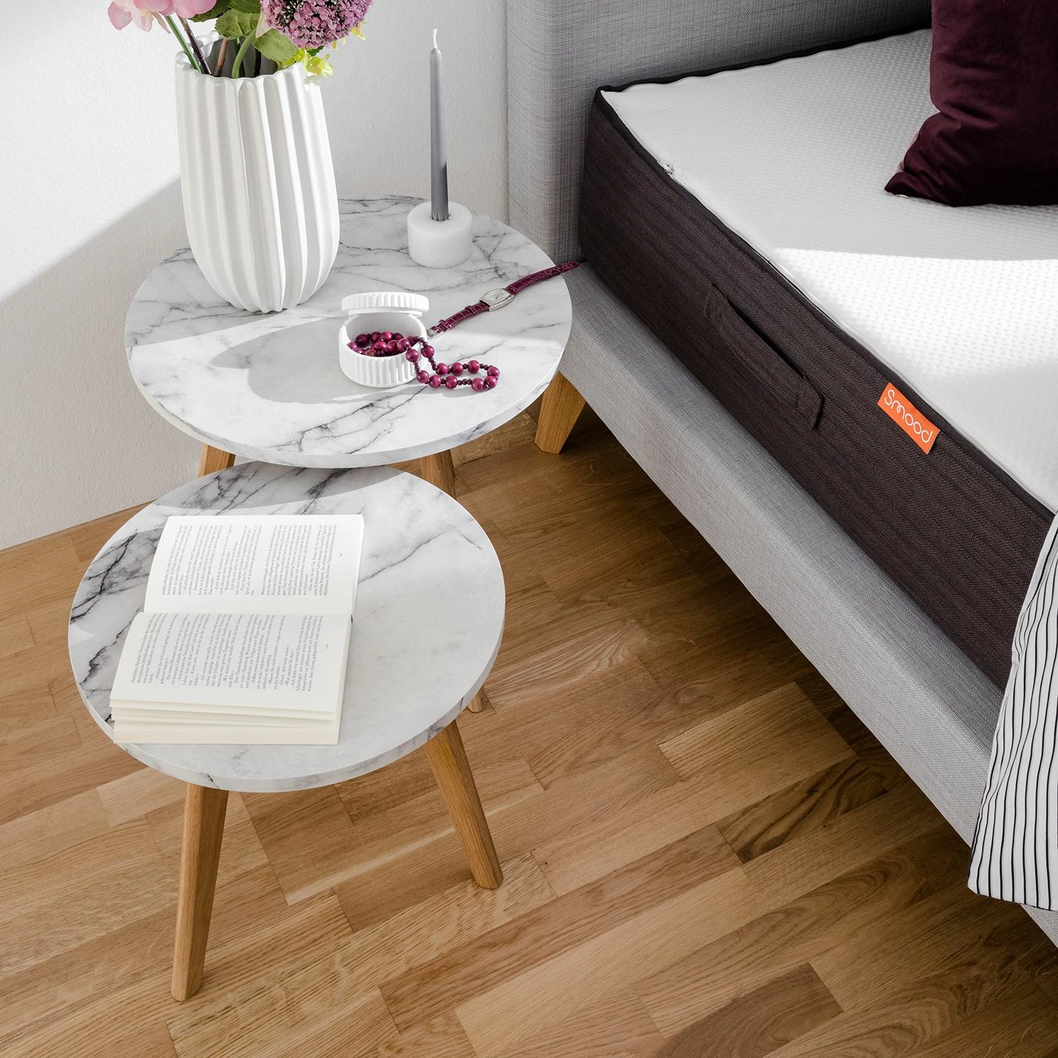 Mørteens Table dappoint Nilla II (2 éléments) - Imitation marbre blanc 6 Mørteens Table dappoint Nilla II (2 éléments) - Imitation marbre blanc – Image 4