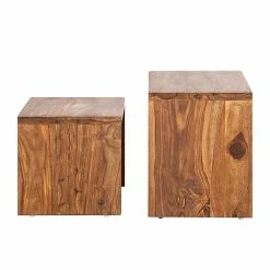 Ars Natura Tables gigognes Trangle (2 éléments) - Sheesham massif 15 Ars Natura Tables gigognes Trangle (2 éléments) - Sheesham massif -loftscape Boutique beistelltisch set trangle 2 teilig sheesham massiv 2841654