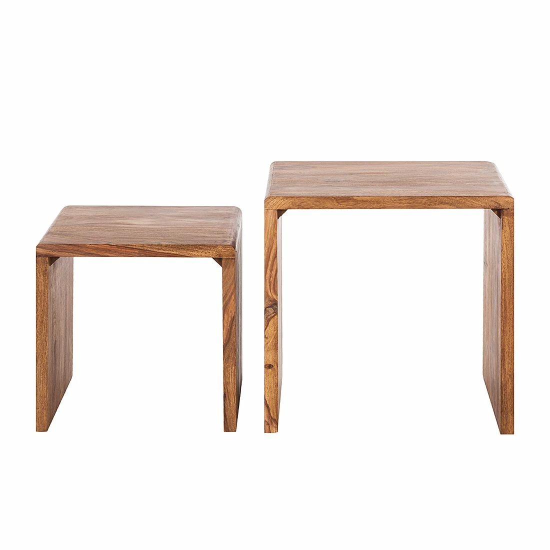 Ars Natura Tables gigognes Trangle (2 éléments) - Sheesham massif 6 Ars Natura Tables gigognes Trangle (2 éléments) - Sheesham massif – Image 4