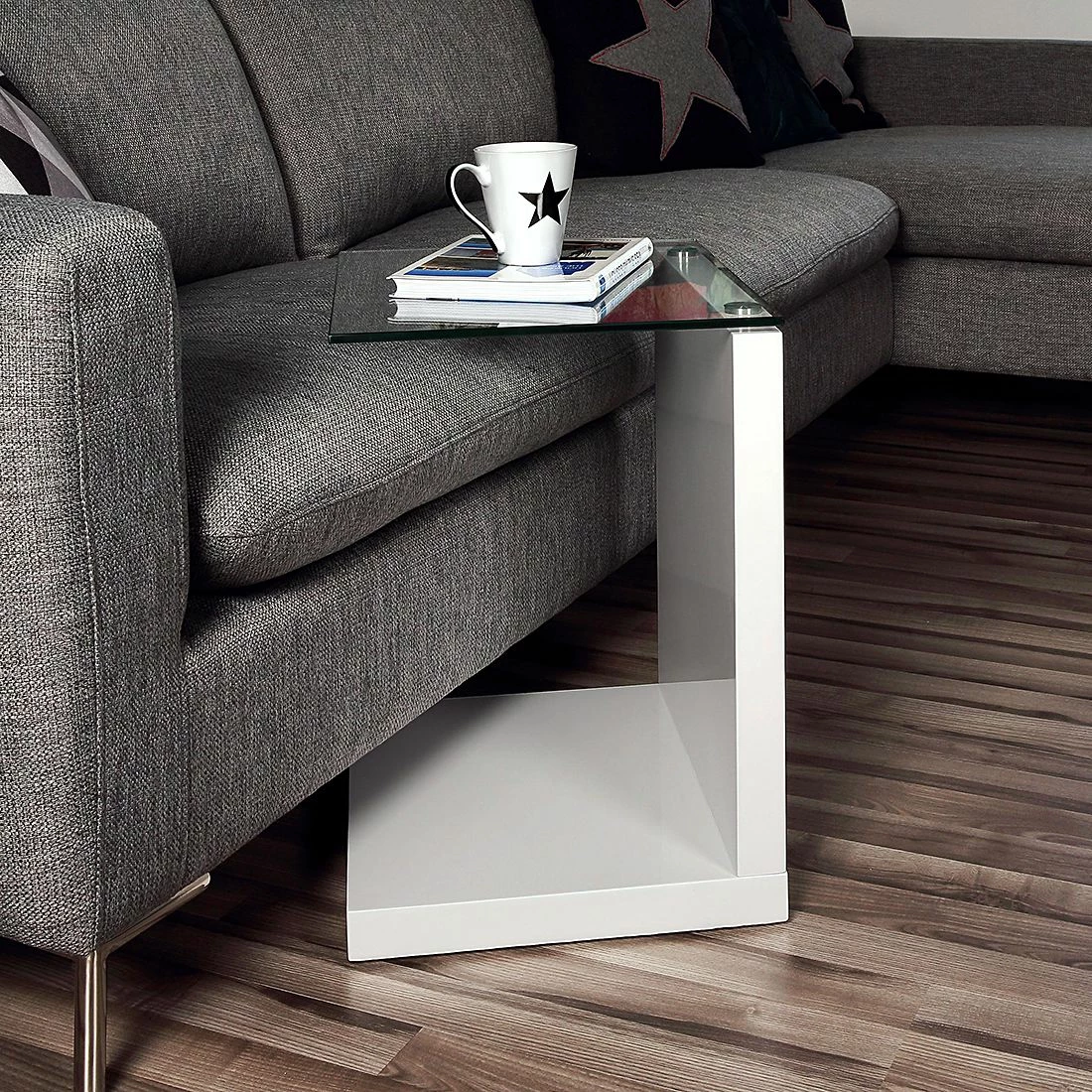 Loftscape Table d’appoint Sono - Blanc brillant 5 Loftscape Table d’appoint Sono - Blanc brillant – Image 3