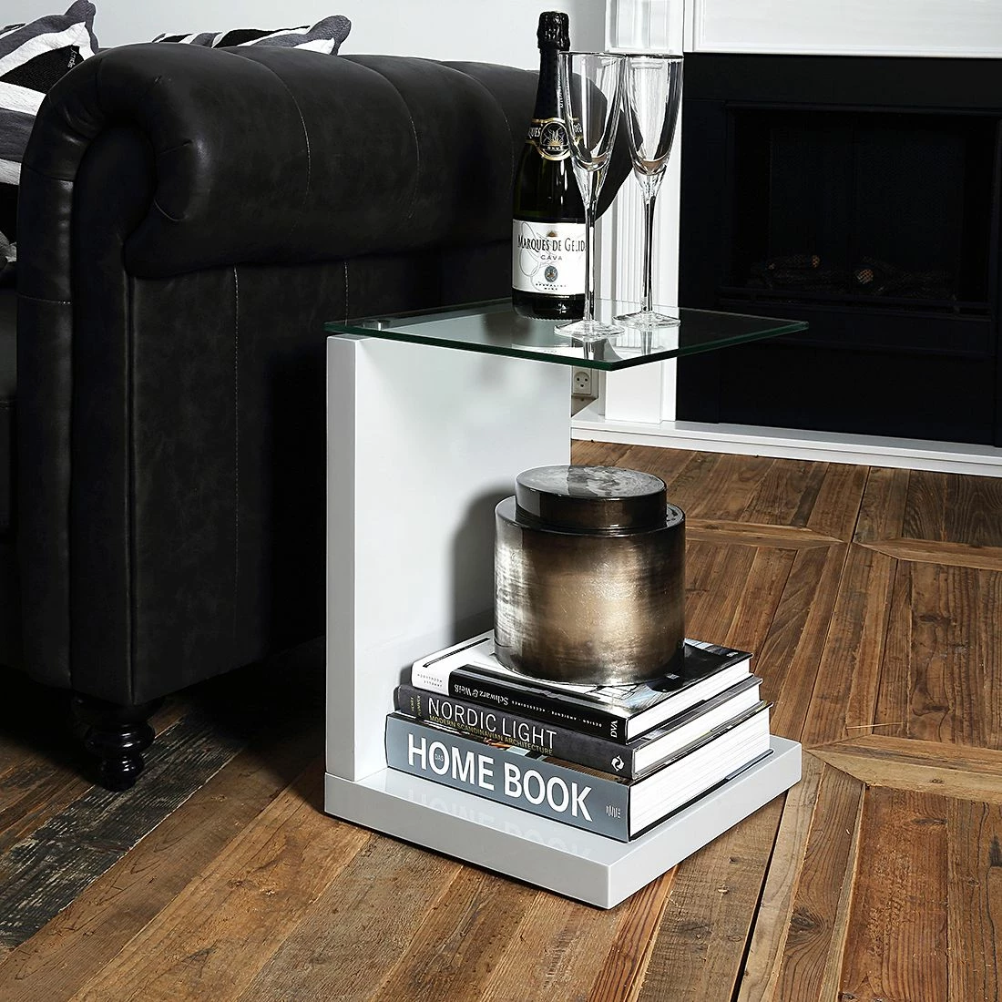 Loftscape Table d’appoint Sono - Blanc brillant 6 Loftscape Table d’appoint Sono - Blanc brillant – Image 4