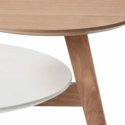 Mørteens Table d'appoint Wolka - Chêne partiellement massif - Chêne / Blanc -loftscape Boutique beistelltisch wolka eiche teilmassiv eiche weiss 4760184