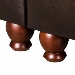 Maison Belfort Grand canapé Christian - Cuir synthétique marron foncé / Tissu rouge - Marron foncé / Rouge -loftscape Boutique bigsofa christian kunstleder schwarz webstoff rot 354616