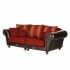 Maison Belfort Grand canapé Christian - Cuir synthétique marron foncé / Tissu rouge - Marron foncé / Rouge 1 Maison Belfort Grand canapé Christian - Cuir synthétique marron foncé / Tissu rouge - Marron foncé / Rouge -loftscape Boutique bigsofa christian kunstleder schwarz webstoff rot 354618