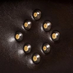 Maison Belfort Grand canapé Christian - Cuir synthétique marron foncé / Tissu rouge - Marron foncé / Rouge -loftscape Boutique bigsofa christian kunstleder schwarz webstoff rot 354622