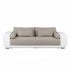 Roomscape Grand canapé Cubba (convertible) - Blanc / Cappuccino 13 Roomscape Grand canapé Cubba (convertible) - Blanc / Cappuccino -loftscape Boutique bigsofa cubba mit schlaffunktion kunstleder strukturstoff weiss cappuccino 4069536