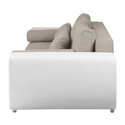 Roomscape Grand canapé Cubba (convertible) - Blanc / Cappuccino 14 Roomscape Grand canapé Cubba (convertible) - Blanc / Cappuccino -loftscape Boutique bigsofa cubba mit schlaffunktion kunstleder strukturstoff weiss cappuccino 4069540