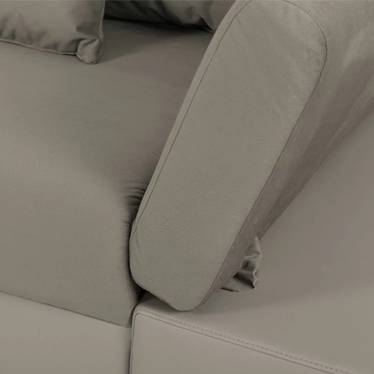 Fredriks Grand canapé Truman - Imitation cuir / Velours taupe 12 Fredriks Grand canapé Truman - Imitation cuir / Velours taupe – Image 10