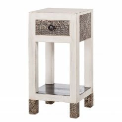 Wolf-Möbel Table d'appointGoa White - Multicolore