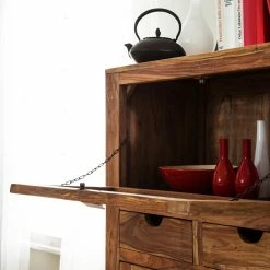 Wolf-Möbel Vaisselier Yoga - Sheesham massif - Naturel -loftscape Boutique brotschrank yoga sheesham massiv natur 1416985