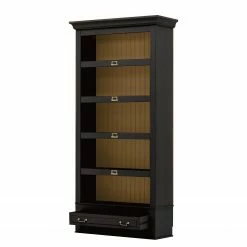 Maison Belfort Bibliothèque Azjana II - Noir / Pin couleur miel