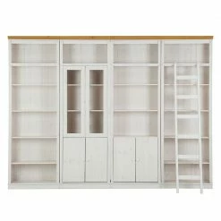 Maison Belfort Bibliothèque Lillehammer IV - Pin blanc / Pin couleur miel -loftscape Boutique buecherwand lillehammer iv kiefer massiv weiss honig 1112590