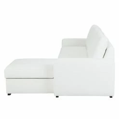 Fredriks Canapé d'angle Cavolo - Avec fonction couchage - Imitation cuir blanc - Méridienne montable à gauche ou à droite -loftscape Boutique cavolo ecksofa mit schlaffunktion kunstleder weiss ottomane rechts 1304575