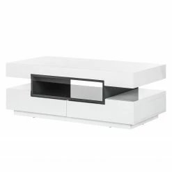 Fredriks Table basse Anna - Blanc brillanc / Gris foncé