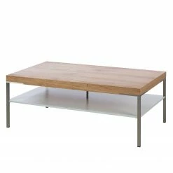 GWINNER Table basse Anzio - Chêne de poutre / Blanc - 110 x 65 cm