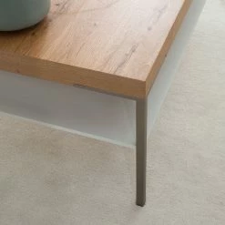 GWINNER Table basse Anzio - Chêne de poutre / Blanc - 110 x 65 cm -loftscape Boutique couchtisch anzio balkeneiche matt weiss 75 x 75 cm 4628028