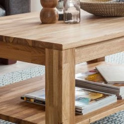 Ars Natura Table basse BenWOOD II - Chêne massif -loftscape Boutique couchtisch benwood ii eiche massiv 3389085