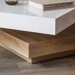 Fredriks Table basse Emblaze - Blanc brillant / Imitation chêne Sonoma 19 Fredriks Table basse Emblaze - Blanc brillant / Imitation chêne Sonoma -loftscape Boutique couchtisch emblaze hochglanz weiss eiche sonoma dekor 635322