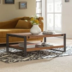 Ars manufacti Table basse Manchester III - Acacia massif / Acier -loftscape Boutique couchtisch manchester iii akazie massiv metall 5035608