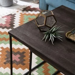 Ars manufacti Table basse Minneola (2 éléments) - Chêne foncé -loftscape Boutique couchtisch minneola 2 teilig eiche massiv metall eiche dunkel 4774764