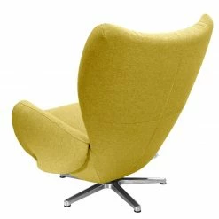 Tom Tailor Fauteuil pivotant Tom - Jaune moutarde -loftscape Boutique designersessel tom webstoff senfgelb 1037210