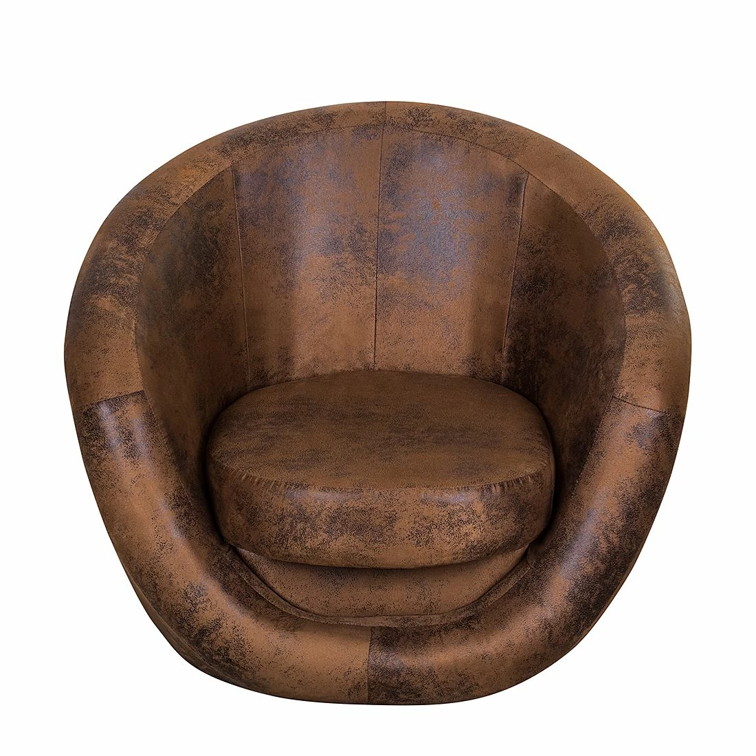 Fredriks Fauteuil pivotant Marvin - Aspect cuir vieilli - Marron 8 Fredriks Fauteuil pivotant Marvin - Aspect cuir vieilli - Marron – Image 6