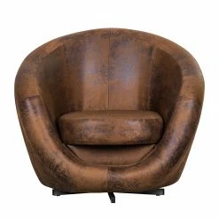 Fredriks Fauteuil pivotant Marvin - Aspect cuir vieilli - Marron 13 Fredriks Fauteuil pivotant Marvin - Aspect cuir vieilli - Marron -loftscape Boutique drehsessel marvin antiklederlook braun 348321
