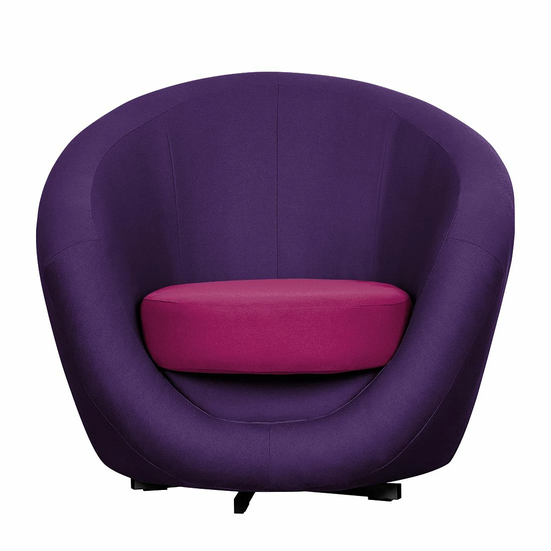 Fredriks Fauteuil pivotant Marvin - Tissu - Aubergine / Rose 4 Fredriks Fauteuil pivotant Marvin - Tissu - Aubergine / Rose – Image 2