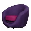 Fredriks Fauteuil pivotant Marvin - Tissu - Aubergine / Rose -loftscape Boutique drehsessel marvin webstoff aubergine pink 382751